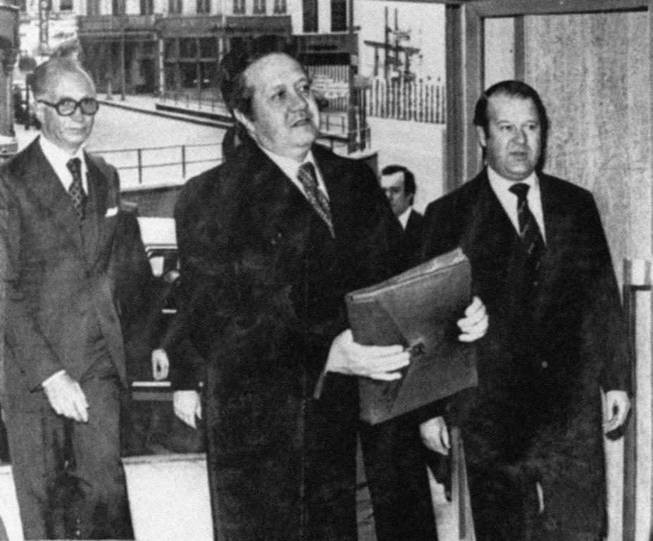 Mário Soares en visite au Comité économique et social (Bruxelles, 12 mars 1977)