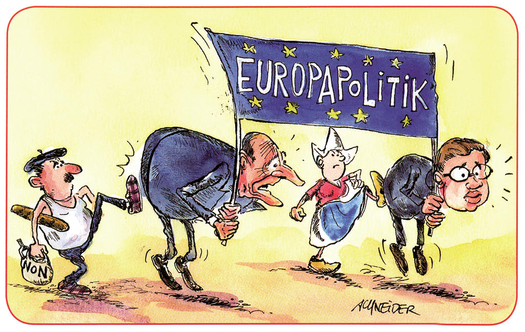 Caricature de Schneider sur le "non" français et néerlandais au référendum sur le traité constitutionnel (2005)