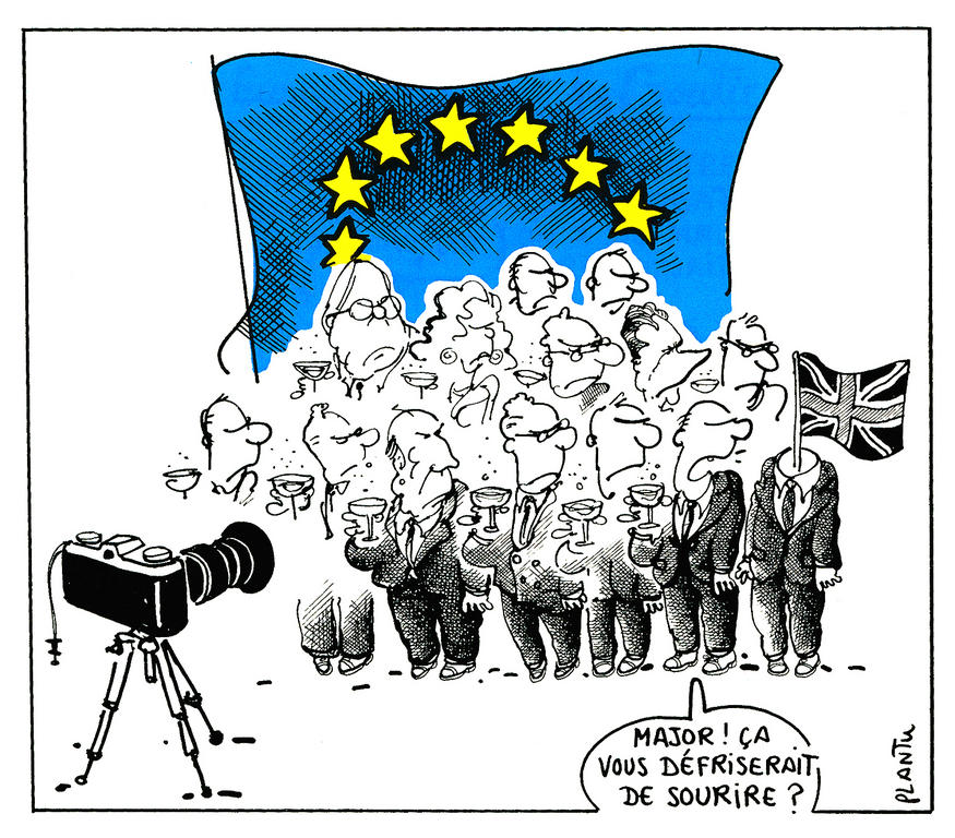 Cartoon by Plantu on the outcome of the Maastricht European Council (December 1991)