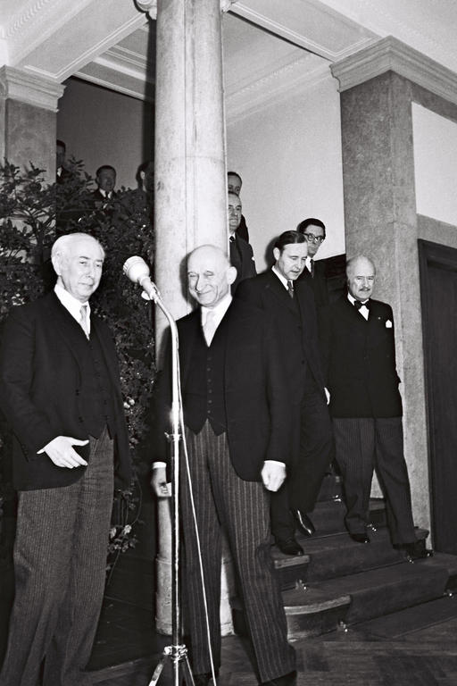 Visite de Robert Schuman à Bonn (13 janvier 1950)