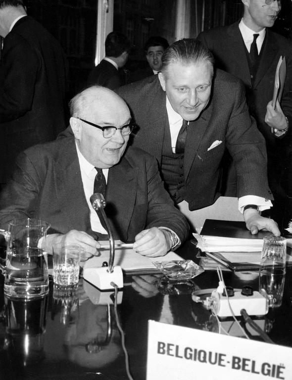 Paul-Henri Spaak and Pierre Werner (Brussels, 2 March 1965)