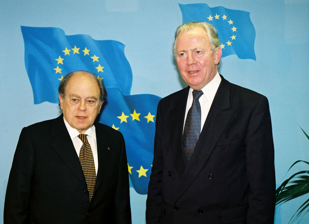 Jordi Pujol i Soley y Jacques Santer (Bruselas, 11 de marzo de 1999)