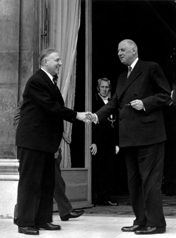 Pierre Werner and General de Gaulle (Paris, 17 September 1960)