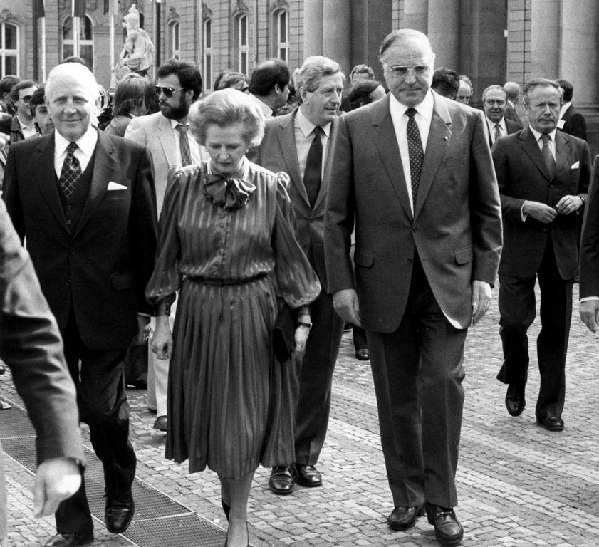 Pierre Werner, Margaret Thatcher et Helmut Kohl (Stuttgart, 17-19 juin 1983)