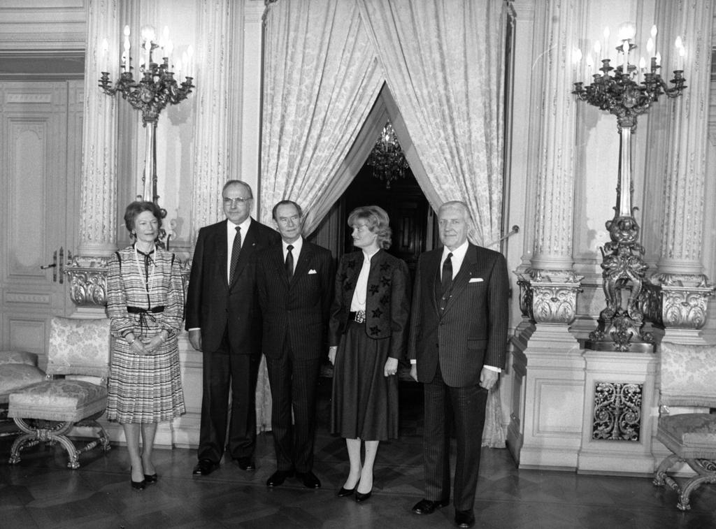 Réception d'Helmut Kohl au Palais grand-ducal (Luxembourg, 20 janvier 1984)