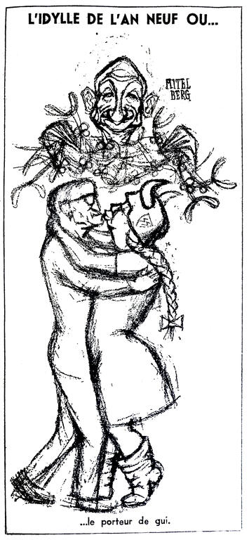 Karikatur von Mitelberg zur Zukunft Deutschlands (28. Dezember 1949)