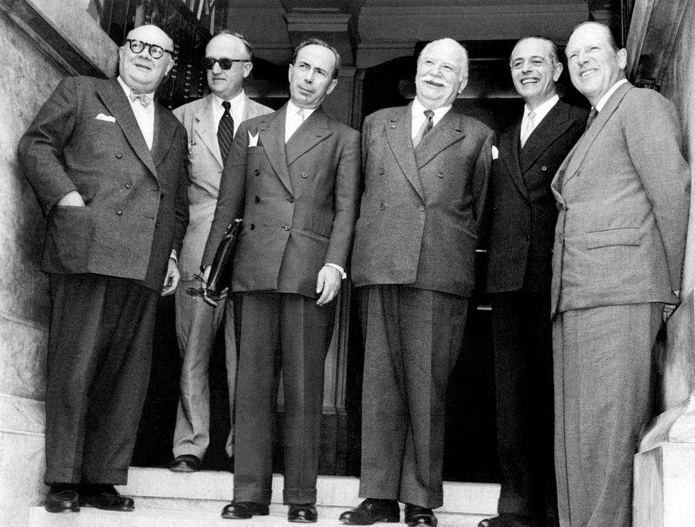 Les Six à la conférence de Messine (Messine, 1er juin 1955)