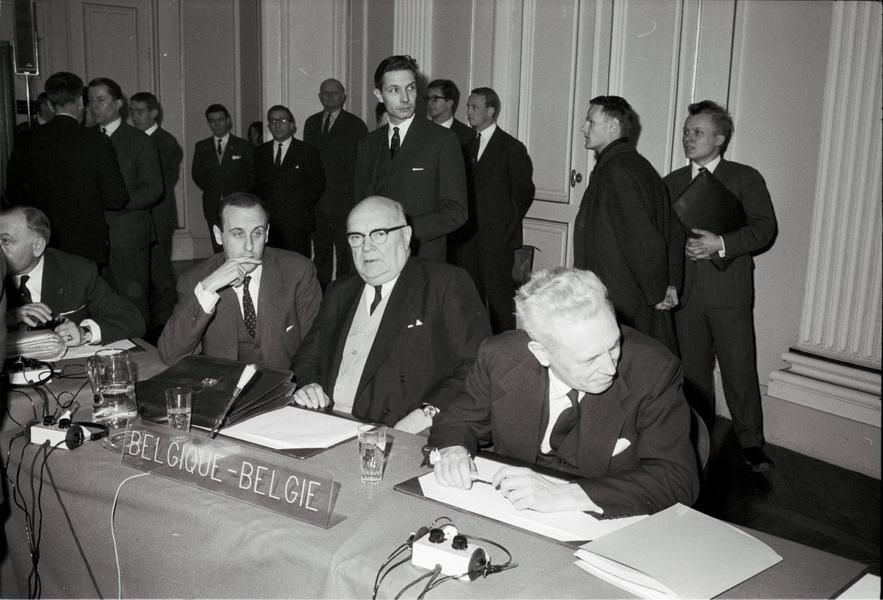 Délégation belge lors du Conseil extraordinaire de Luxembourg (17 et 18 janvier 1966)